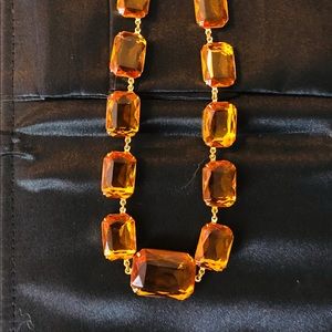Citrine color statement necklace